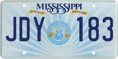 MS license plate JDY183