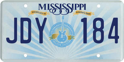 MS license plate JDY184