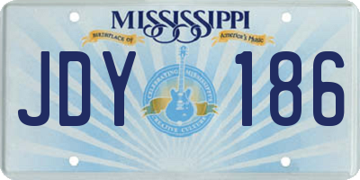 MS license plate JDY186