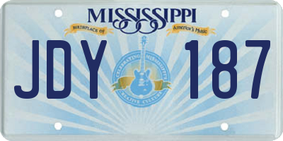 MS license plate JDY187