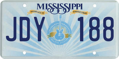 MS license plate JDY188