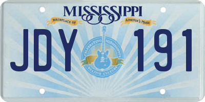 MS license plate JDY191