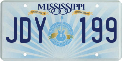 MS license plate JDY199