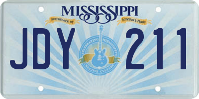 MS license plate JDY211