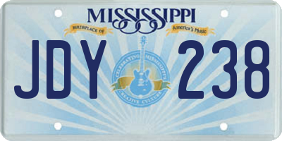 MS license plate JDY238