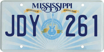 MS license plate JDY261
