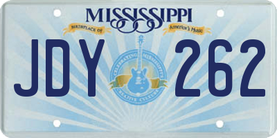 MS license plate JDY262