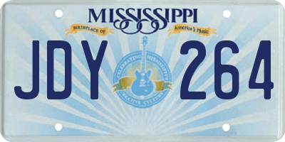 MS license plate JDY264