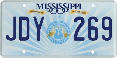 MS license plate JDY269