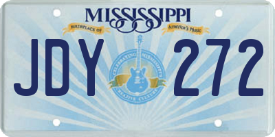 MS license plate JDY272