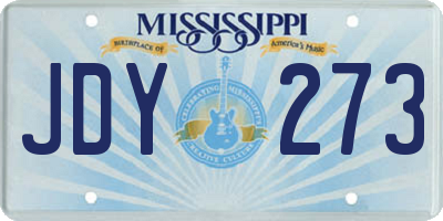 MS license plate JDY273