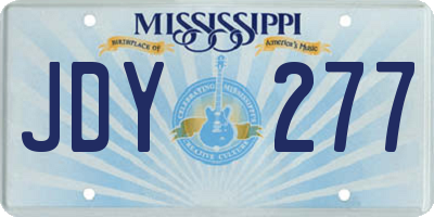 MS license plate JDY277