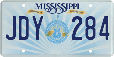 MS license plate JDY284