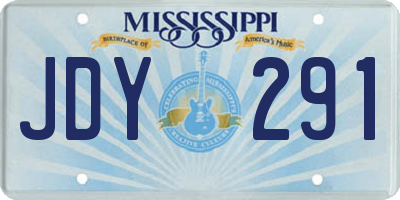 MS license plate JDY291