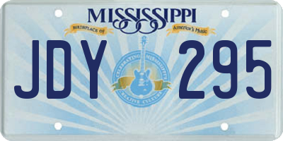 MS license plate JDY295