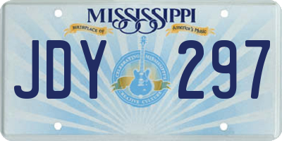MS license plate JDY297