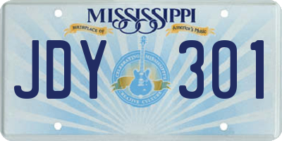MS license plate JDY301