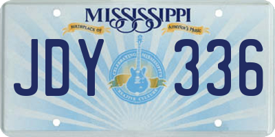 MS license plate JDY336