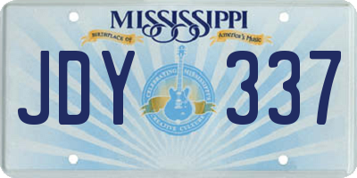 MS license plate JDY337