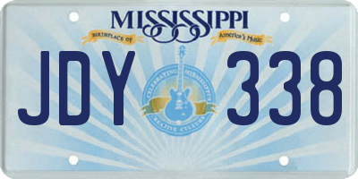 MS license plate JDY338