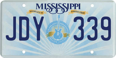 MS license plate JDY339