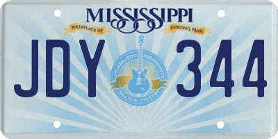 MS license plate JDY344