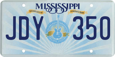 MS license plate JDY350