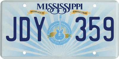 MS license plate JDY359