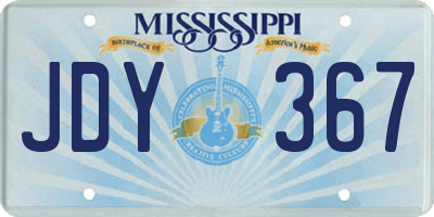 MS license plate JDY367