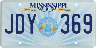 MS license plate JDY369