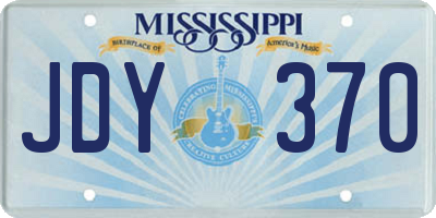 MS license plate JDY370