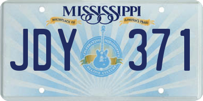 MS license plate JDY371