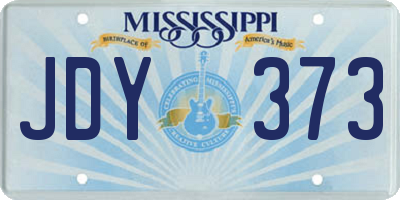 MS license plate JDY373