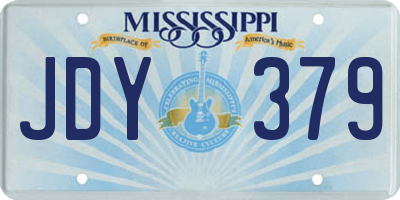 MS license plate JDY379