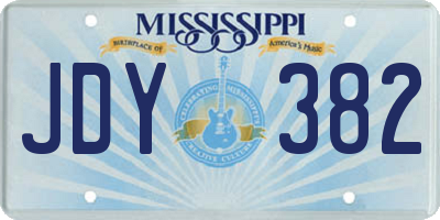 MS license plate JDY382