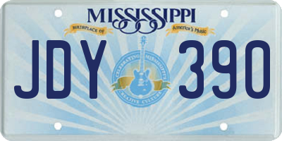 MS license plate JDY390