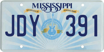 MS license plate JDY391