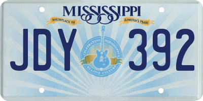 MS license plate JDY392