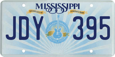 MS license plate JDY395