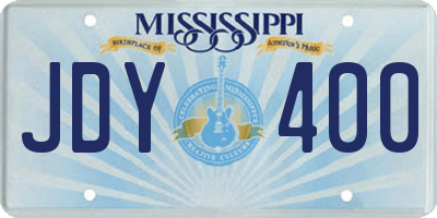 MS license plate JDY400