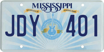 MS license plate JDY401