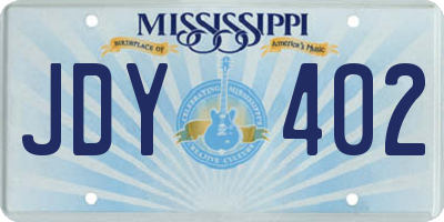 MS license plate JDY402