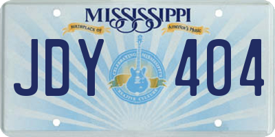 MS license plate JDY404