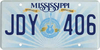 MS license plate JDY406