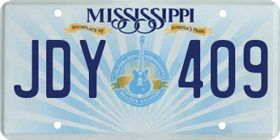 MS license plate JDY409