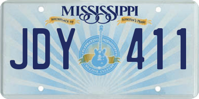 MS license plate JDY411