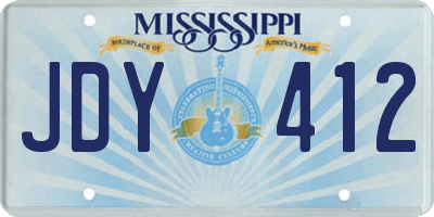 MS license plate JDY412
