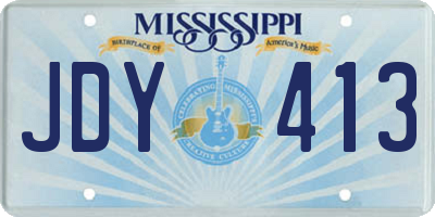 MS license plate JDY413