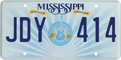 MS license plate JDY414