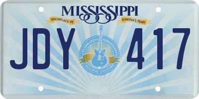 MS license plate JDY417